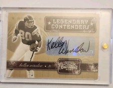 2001 - Legendary Contenders Kellen Winslow Autographs Hof Chargers NM (AU)