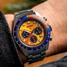 Seiko Prospex Speedtimer "Pogue" Orange Dial Stainless Steel Watch SSC947  UK