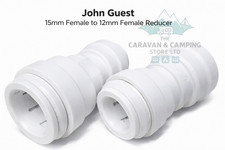 John Guest 15mm to 12mm Female Reducer x2 Push-Fit Water Fittings Caravan MHome