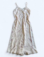 Vintage Oscar de la Renta Pink Floral Lace Chemise Slip Dress 1980s Size Small