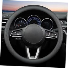 Leather Steering Wheel Cover for Dodge Ram 1500 2500 3500, 15.5-16 For Ram