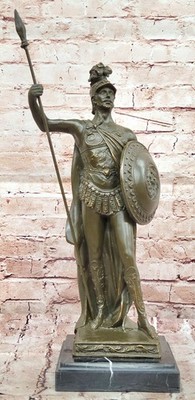 Römischer Legionär Javelin Shield Bronze Statue Handgemacht By Drout Museum Deko