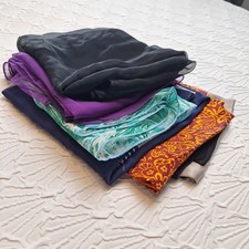Vintage Lot of 8 Scarves