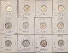 Lot of 12 Assorted Silver Mercury Dimes AU/UNC 260415