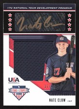 2019 Panini Stars & Stripes USA Baseball Nate Clow Auto USA Silhouettes Gold /48
