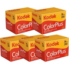 5 Rolls Kodak Color Plus 200 asa 36 Exposure 35mm Color Negative Film 