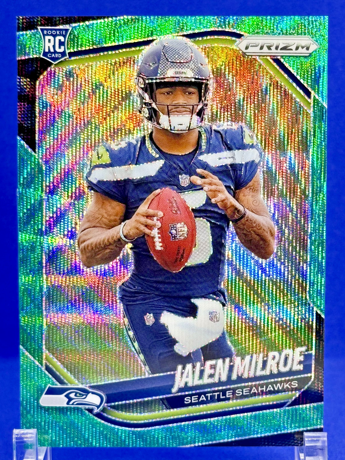 2025 Panini Prizm - Rookies Jalen Milroe #317 Green Wave Prizm (RC)