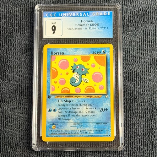 Horsea (1st Edition) graded CGC 9 for sale on eBay