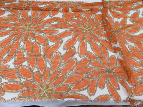 ZARA ACCESSORIES GRAZIOSA SCIARPA SCIALLE ARANCIONE GRANDE FANTASIA FIORI SOLE SARONG XL