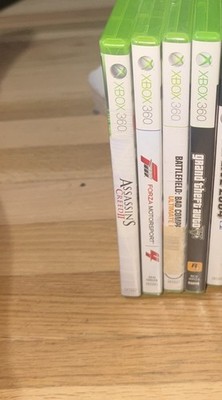 Xbox 360 Game Lot Assassin s Creed II Forza 4 Battlefield BC2 GTA V Cases