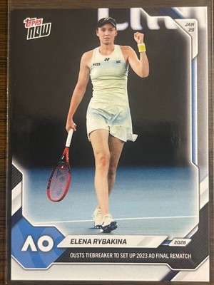2026 Topps Now Tennis #7 Elena Rybakina WTA Tour Australian Open