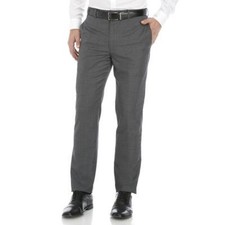 Calvin Klein Mens Slim fit Dress Pants 30 / 32 Charcoal Grey Solid Stretch