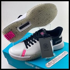 G/FORE G.112 Stippled Sole Golf Shoes Mens 10 GMF000025 S/ONX Snow/Onyx  No Lid  