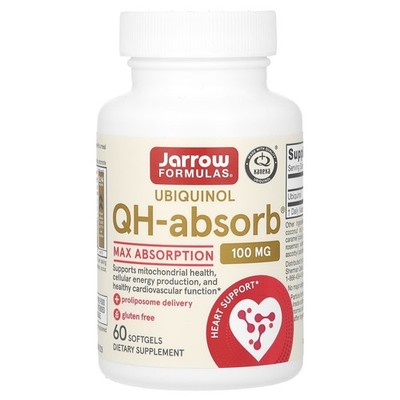 Jarrow Formulas, Ubichinol, maximale Aufnahme, 100 mg, 60 Weichkapseln