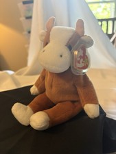 Ty Beanie Babies Bessie The Cow 1995 Mint with 2 Tush Tags Style 4009 PVC Read