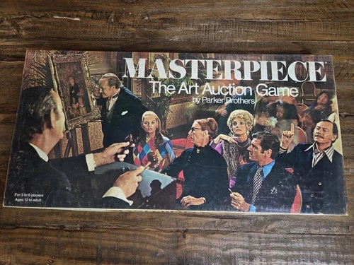 Vintage 1970 MASTERPIECE Art Auction Game 100% Complete Parker Brothers PERFECT