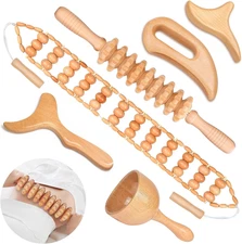 12-In-1 Wood Therapy Massage Tools Lymphatic Drainage Massager Wooden Massage Bo