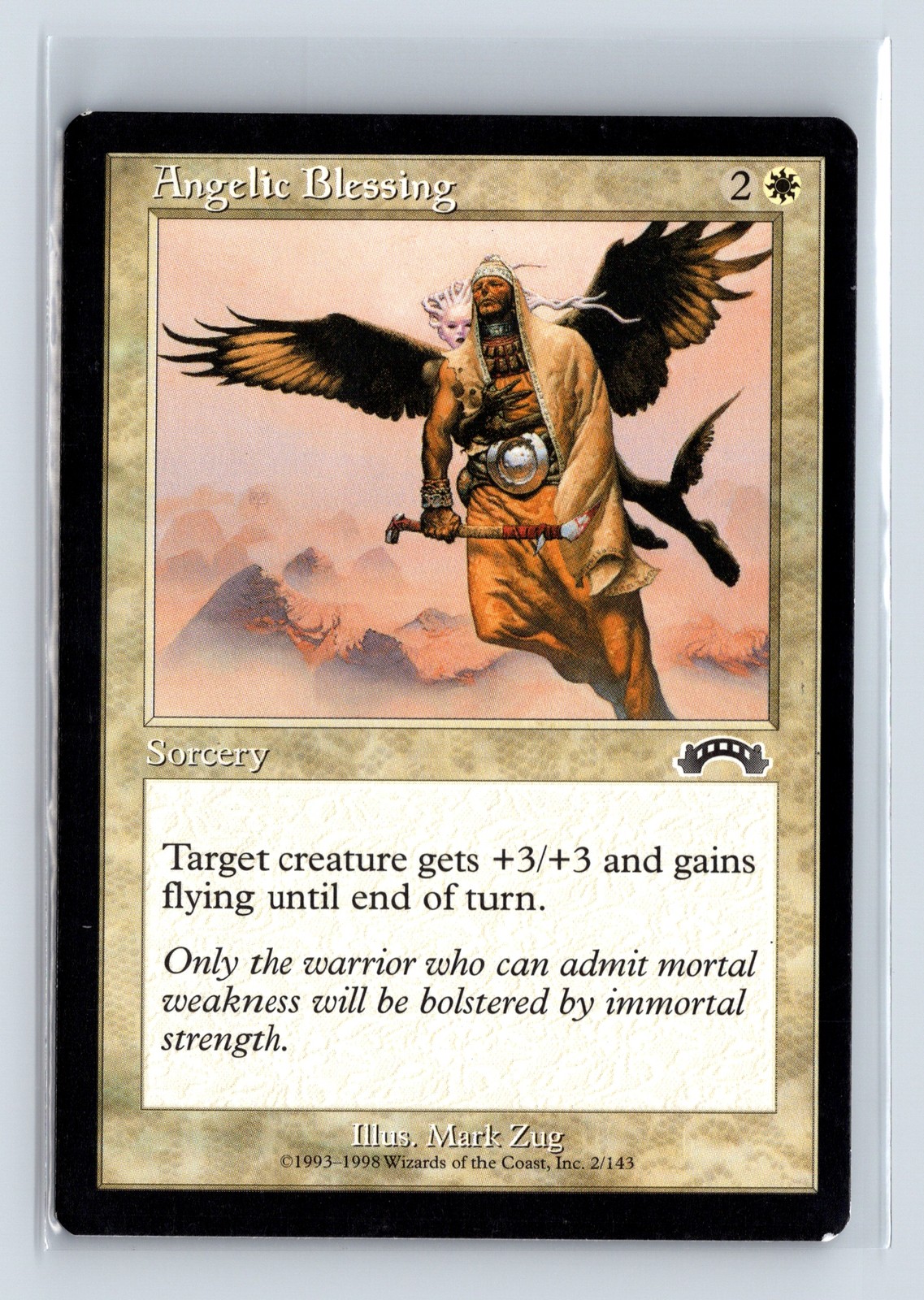 (3x) ANGELIC BLESSING – MTG Magic the Gathering Card – Exodus – Common