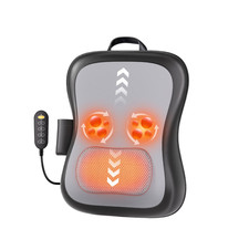 Back Massager with Heat Shiatsu Kneading Massage Pillow Chair Home Car