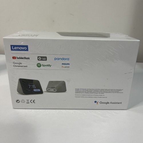 Lenovo ZA4R0002US 4-Inch LCD Android Smart Clock With Google Assistant - Gray - Afbeelding 3 van 5
