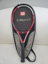 Wilson Triad 5- 4 1/4- 110sq.in. tennis racket. New NXT strings  grip. NICE 