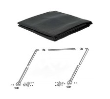 Tarp Arm Kit w/7'6"x16' Mesh Tarp for 4-Spring Electric Dump Truck Tarp System