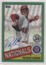 2020 Clearly Authentic 1985 Topps Baseball Green 60/99 Patrick Corbin Auto 0g4