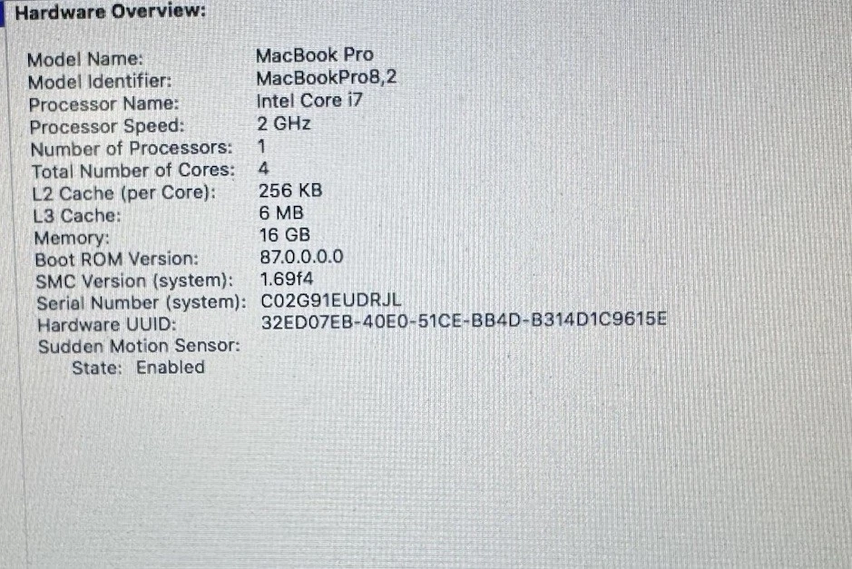 "Apple MacBook Pro 2011 2 GHz cuatro núcleos 16 GB de RAM Intel 15,4"" 1 TB SATA disco" Foto 4 de 4