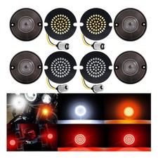3 1/4 Inch Motorcycle LED Turn Signals 1157 1156 Front Rear LED Blinker 48LED...