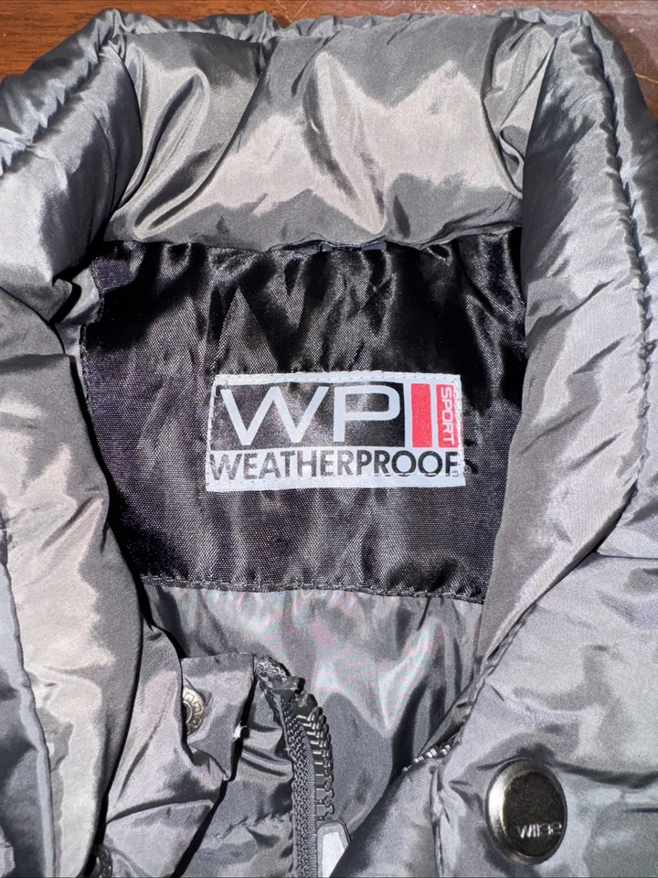 WP Weather Proof Men's Size XL Down Filled Coat Gray Skiing Snowboard - Image 2 of 4