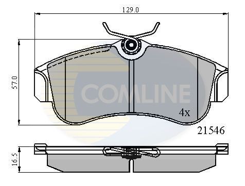 Brake Pad Set For Disc Front Fits Nissan Almera Primera COMLINE CBP0566