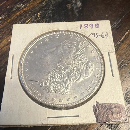 1898 Morgan Silver Dollar $1 MS64 Uncirculated 0.9 Fine Silver Coin