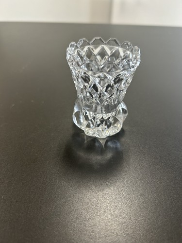 2 1/2"T cut glass tooth pick holder / mini vase