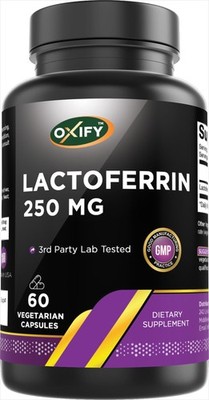 Lactoferrin Supplement 250 mg 60 Veg Capsules - Vegetarian, Gluten-Free
