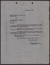 RAY BOLGER - DOCUMENT SIGNED 12/10/1954
