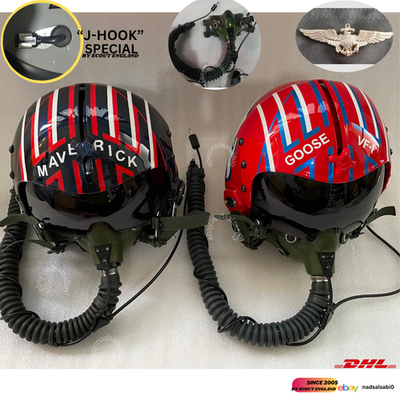 fighter pilot style motorcycle helmet UNDERWRAPS Loose replica prop of an X GENTEX 55/P USA Flight Helmet