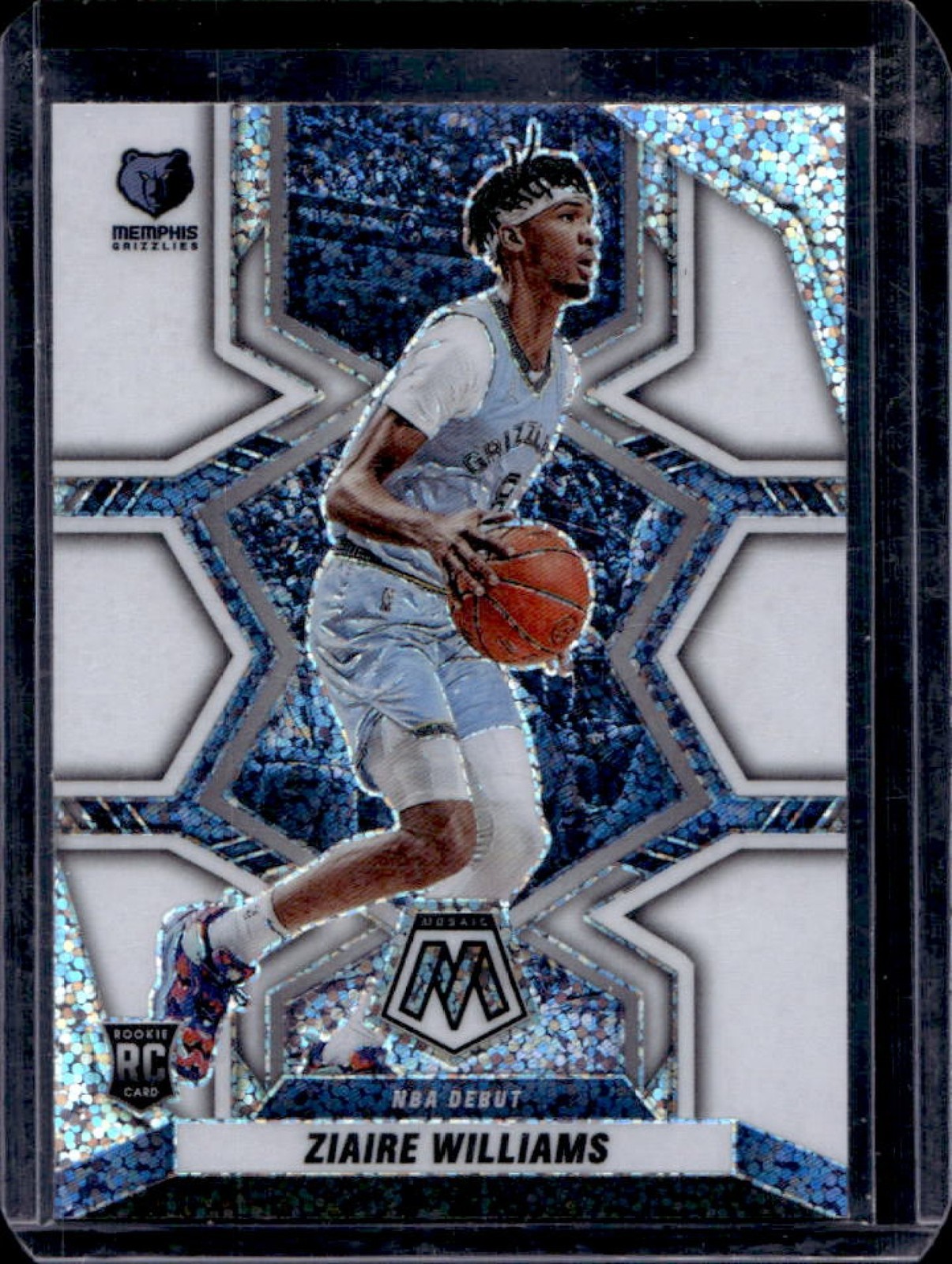 2021-22 Mosaic Ziaire Williams SP White Sparkle RC #273 Grizzlies