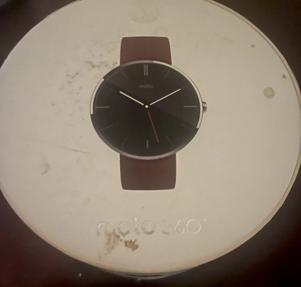 Motorola Moto 360 46mm Caja Acero Inoxidable Correa Cuero Coñac FUNCIONA Foto 4 de 4