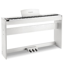 Donner DDP-50 Lite Digital Piano Keyboard Wooden 88 Weight Key With Stand White