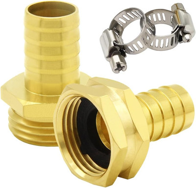 3/4'' Garden Hose Repair Kit Solid Brass Water Hose Mender Male and Female Hos...