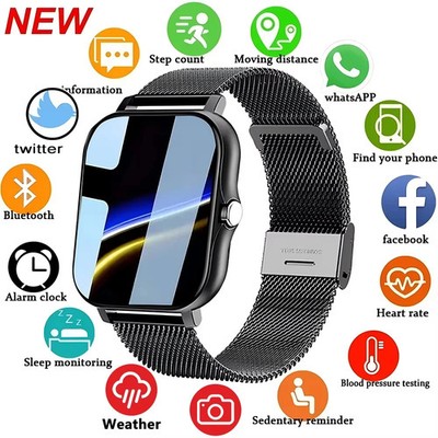 LAXASFIT 2025 New Smart Watch for Men Women Gift Full Touch Screen Sports Fitnes