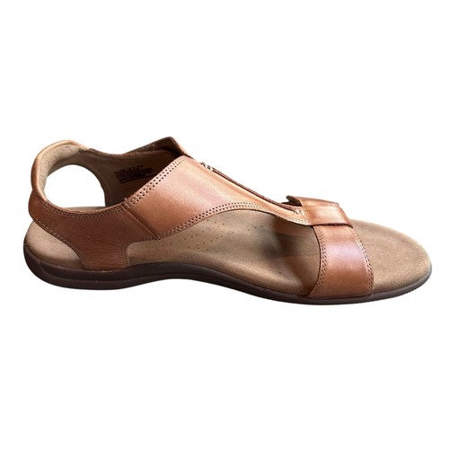 Taos Footwear Comfort Leather Walking footbed Sandals The Show Caramel Tan Sz 10 - Picture 5 of 11