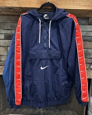 Men s NIKE Sportswear Big Swoosh Pullover Windbreaker Jacket Size L A2