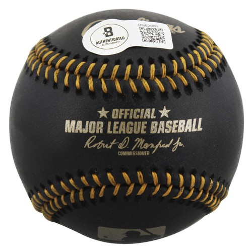 Royals Salvador Perez "2015 WS MVP" Signed Black Oml Baseball BAS #BN62980 - Picture 3 of 3