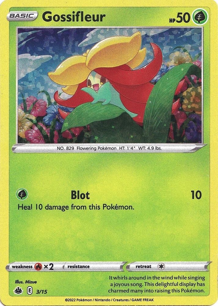 Pokemon Card: LP/MP Gossifleur McDonald's 2022 Holo