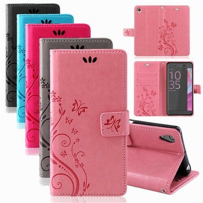 Handy Tasche Handyhülle Wallet Schutz Hülle Blumen Flip Cover Buch Case Etui
