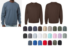 SWEATSHIRT, PREMIUM COTTON-RICH BLEND FLEECE, CREW NECK, MID-WEIGHT, XS-3XL