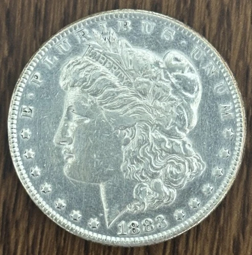 1883 Morgan Dollar US $1 Coin 90% Silver VF/XF Circulated