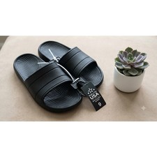 NWT No Brand Men's Black Slides, Size 9 MADE IN THE USA