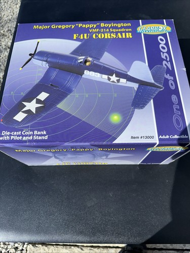 Vintage Pappy Boyington F4U Corsair WWII Plane Coin Bank 1 of 2500. - Picture 1 of 4